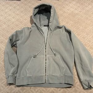 Brandy Melville oversized sage zip up sweatshirt